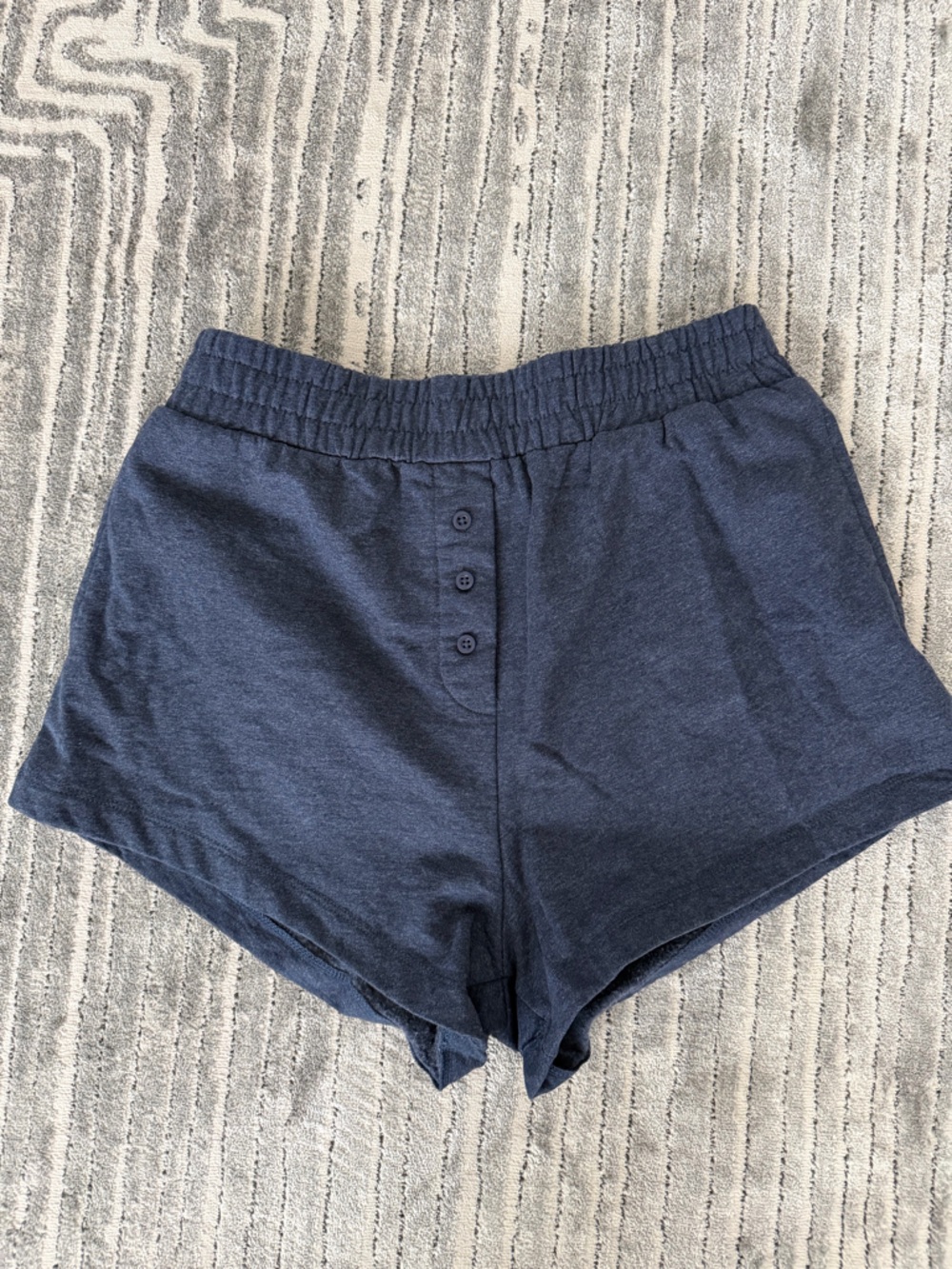 Navy fleece daily drills super shorts